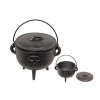 12cm Cast Iron Cauldron With Lid