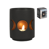 Triple Moon Black Tealight Holder (GIFT BOX)