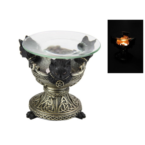 Triple Cat Witch Oil Burner